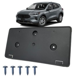 GZVKE Front License Plate Frame Mounting Bracket Tag Holder Textured Black Fits for 2023 2024 2025 Ford Escape Replace FO1068202 PJ6Z17A385A