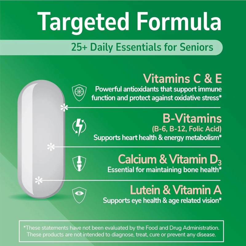 Gluten-Free Sentry Senior Multivitamins - 265 Unflavored Tablets for Wellness