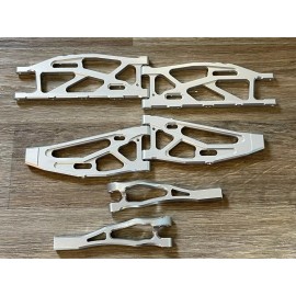 1/8 6s Arrma 1/8 Kraton 6s BXL Aluminum Front and Rear Suspension A- Arm Silver