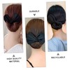 Baluue 3pcs Black Hair Bun Maker Lazy Hair Curler Headbands