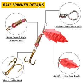 SHADDOCK Fishing Lures Kit Spoon Spinnerbaits Swimbait Crankbaits Minnow Variety Kit Rooster Tail Trout Spinner Salmon Spoons Walleye Assorted Metal Hard Lures Spinners Bait(CK301)