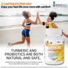Turmeric Curcumin & Probiotic Capsules - 1000mg (2 caps) Organic