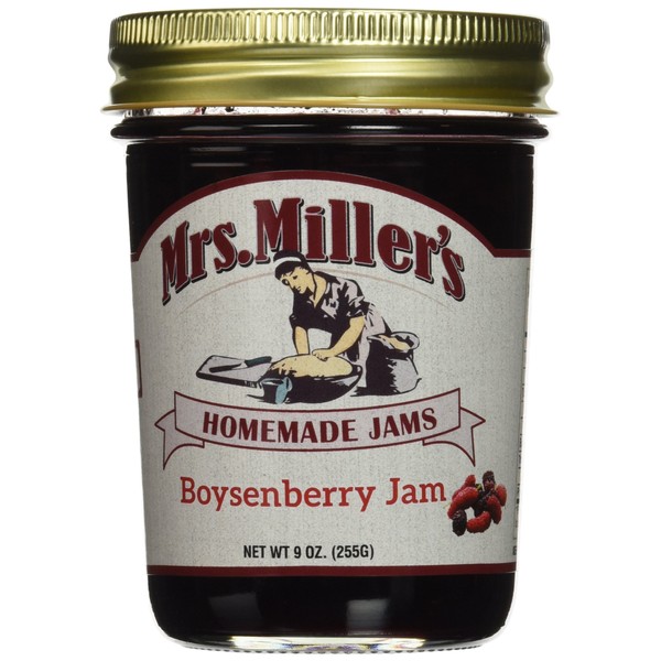 Mrs. Miller's Amish Home Made Boysenberry Jam, 9 Ounce (Pack of 2)