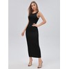 Verdusa Women's Basic Round Neck Sleeveless Solid Bodycon Maxi Long