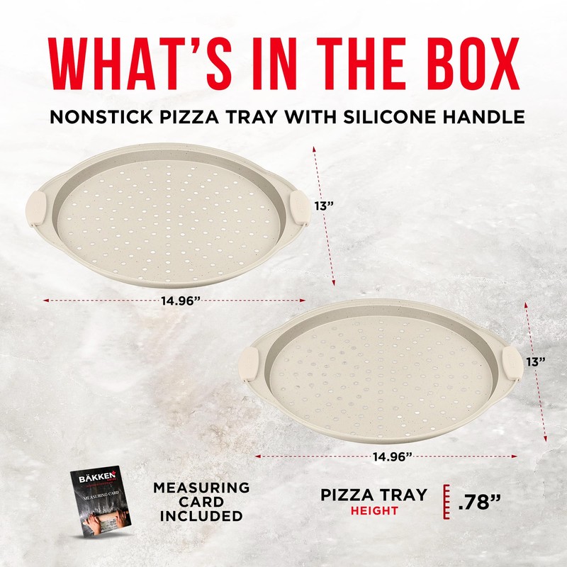 Bakken Pizza Baking Pan - Round Perforated Carbon Steel Pan