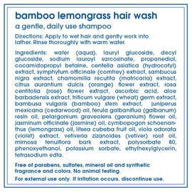 LATHER Bamboo Lemongrass Hair Wash and Crème Rinse Duo, 8 Oz Bottles - Gentle, Daily Moisturizing Shampoo Revitalizes Hair with Bamboo Stem Extract,