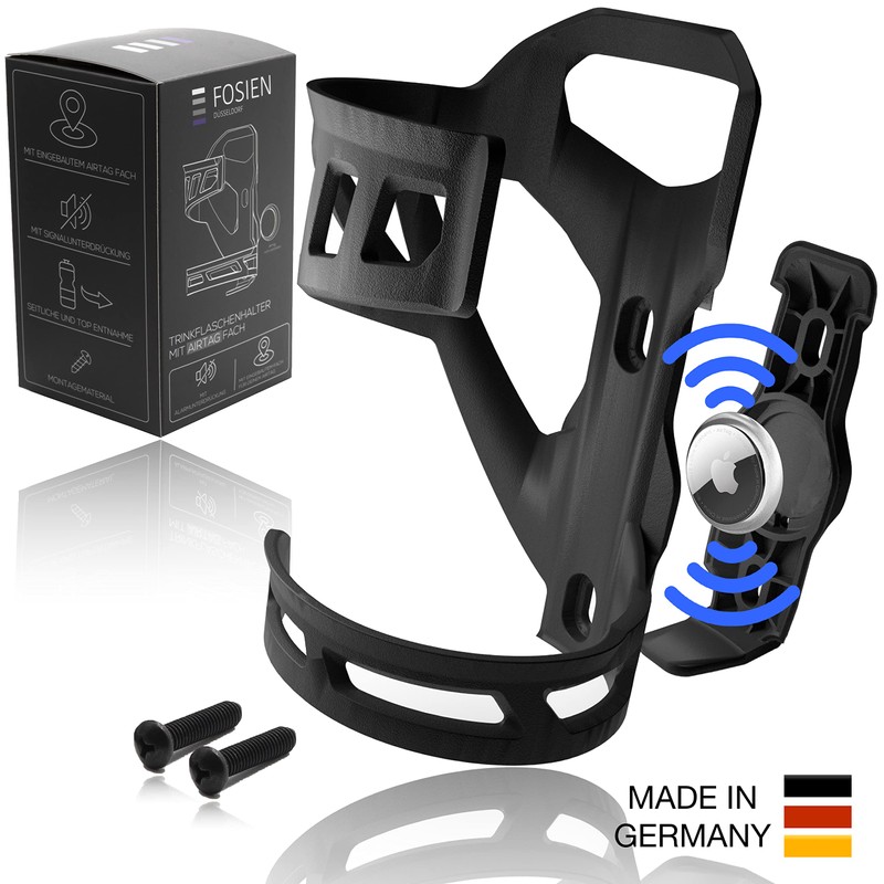 FOSIEN® Silent Track Cage - AirTag Bicycle Drink Holder Side