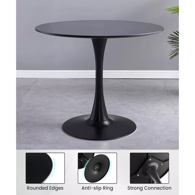 Unbranded Wood Round Dining Table Tulip Table Small Kitchen Table