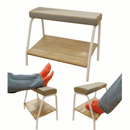 Double Step Footrest Under Desk Versatile Foot Stool Ottoman for Comfortable Desk Work Office Life (White)