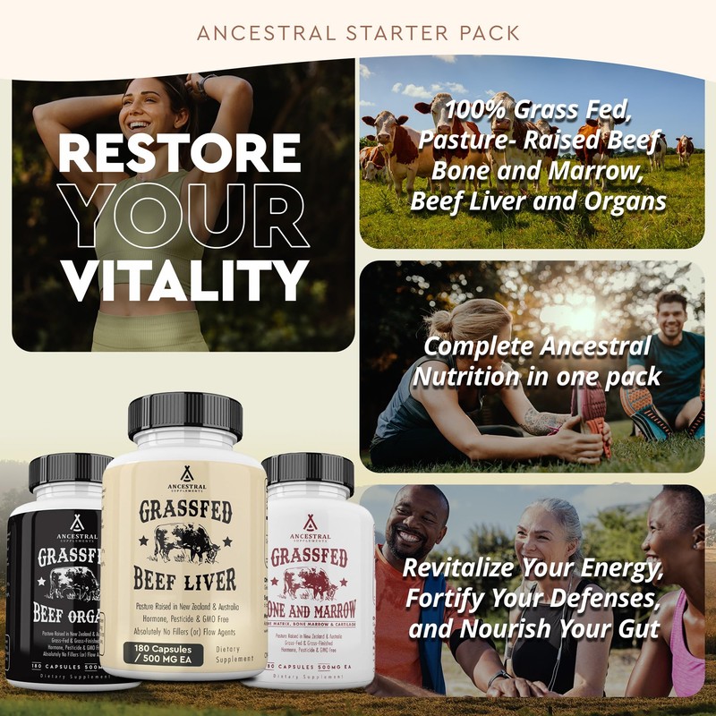 Ancestral Supplements Beef Organs and Stack Variation (Organs Starter Pack)