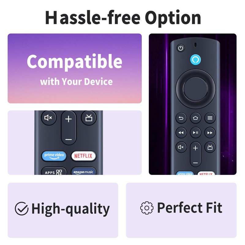 CLVIZCXOM Voice Replacement Remote Control Compatible with AMZ TV Control