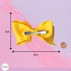 4 Inch Grosgrain Hair Bow for Girls (Yellow)