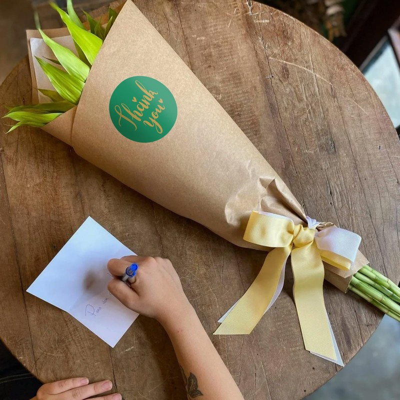 Sontanbao Thank You Stickers 2 inch Round, 500pcs Foil Thank