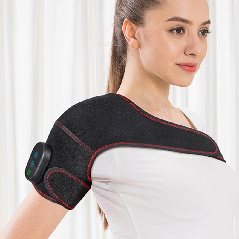 Heated Knee Brace Wrap Rechargeable 3 Vibration Mode Length Adjustable