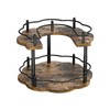 2-Tier Wooden Lazy Susan Turntable Organizer for Cabinet, Table Top,