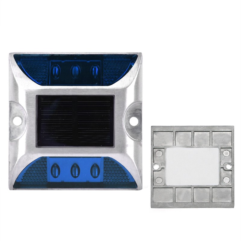 6 LED Solar Power Ground Marker Lights Waterproof Outdoor Driveway