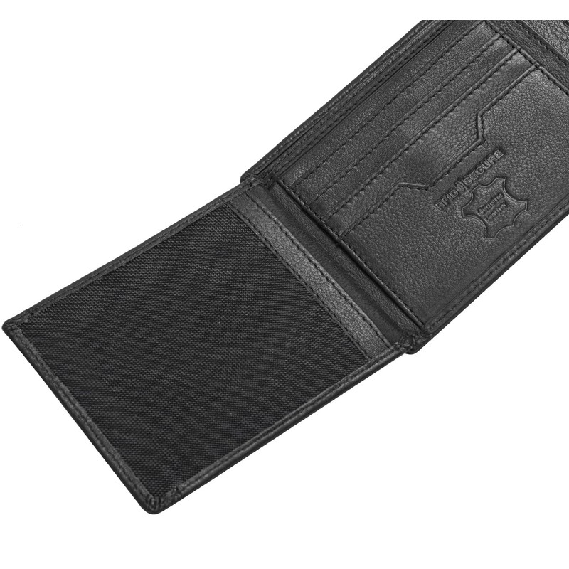 Marc Peter Oslo Men's Leather Wallet Black Nappa with RFID