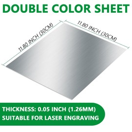 Bocolon Laser Engraving Double Color ABS Plastic Sheet, Two-Tone Laserable Engraving Plastic Sheets for Name Badge, Office Label, Laser Artistic Product,Size 11.8" x 11.8",5 Pieces&5 Colors,Combo A