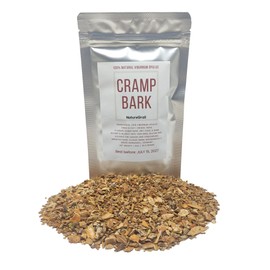 Cramp Bark, Made from 100% Viburnum Opulus Bark, Cut & Dried - Net weight: 1.5oz/42.5g. Other Common Names Include Water Elder, Snowball Tree, Common Snowball and European Cranberrybush.