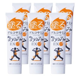 Glucosamine Ayumi EX Plus, 6 Bottles, 21.2 oz (600 g), Warm and Pleasant, For Knees, Waists, Shoulders, Hyaluronic Acid, Chondroitin, MSM Formulated Gel, Tube Type