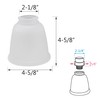 Aspen Creative 23045-4 Transitional Style Bell Shaped Frosted Replacement Glass