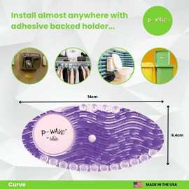 P-Wave Curve 10 Pack 30 Day Air Freshener For Home, Bathroom, Bedroom, Cupboards, Bins & Toilets, Highly fragranced Deodoriser, Recyclable, Spiced Apple