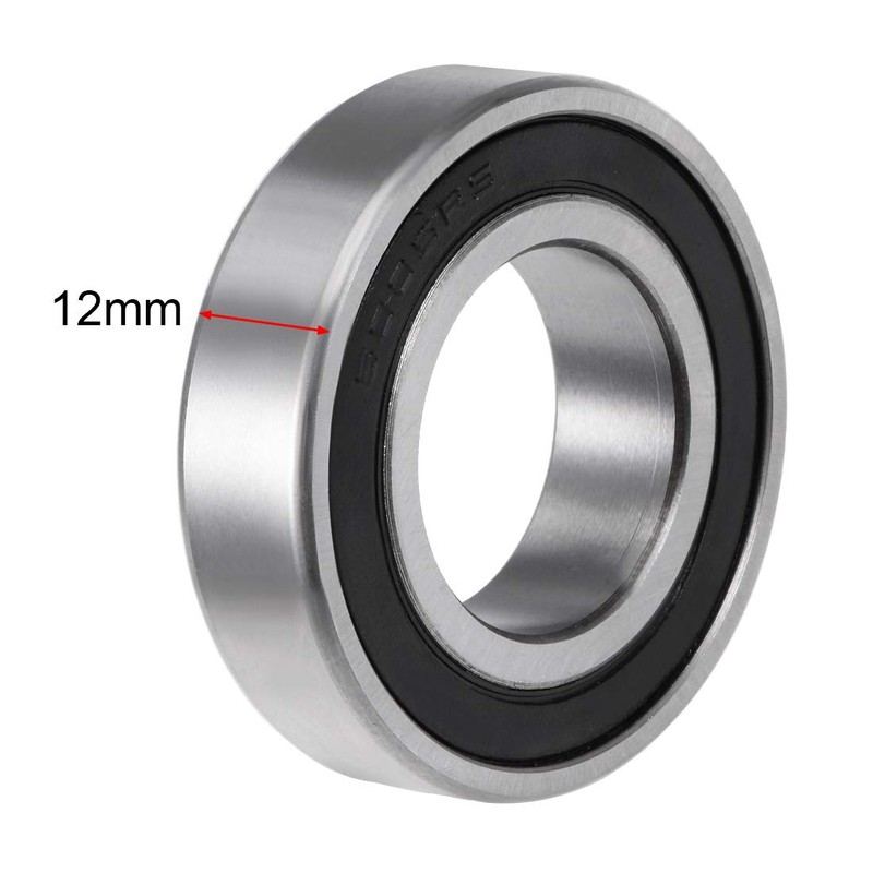 sourcing map 6005-2RS Deep Groove Ball Bearing 25x47x12mm Double Sealed
