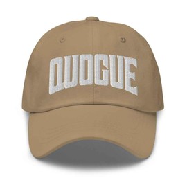 Quogue Baseball Cap Quogue Dad Hat New York NY Hat Embroidered Souvenir Khaki