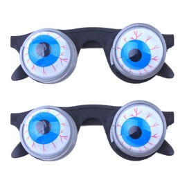 YSJCHEBS 2 Pairs of Spring Glasses, Funny Glasses for Adults, Large Eyes, Googly Eye Glasses, Strange Sunglasses, Joke Glasses for Adults
