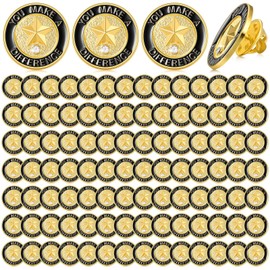 150 Pcs Employee of The Month Gifts Bulk Years of Service You Make a Difference Pin Volunteer Lapel Enamel Pins Bulk for Staff Team Nurse Teacher Coworkers Award