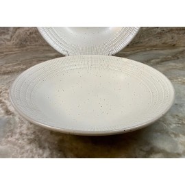 Lucky Brand Large Pasta Bowls Rustic Weave Lucky Brand 9x2 Inches Set Of 2 Speckled New.