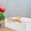 Beaupretty Pack of 10 Gift Boxes Wedding Silk Ribbon White