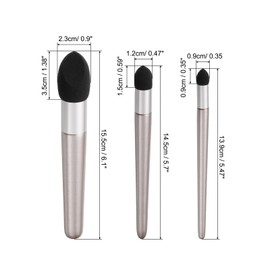PATIKIL 3 Size Blending Stump Artist Blending Sponge Pen, 1 Set Washable Reusable Rubbing Sponge Brush Sketch Modification Sponge Pen Art Blenders Tool for Drawing Correction, Rose Gold