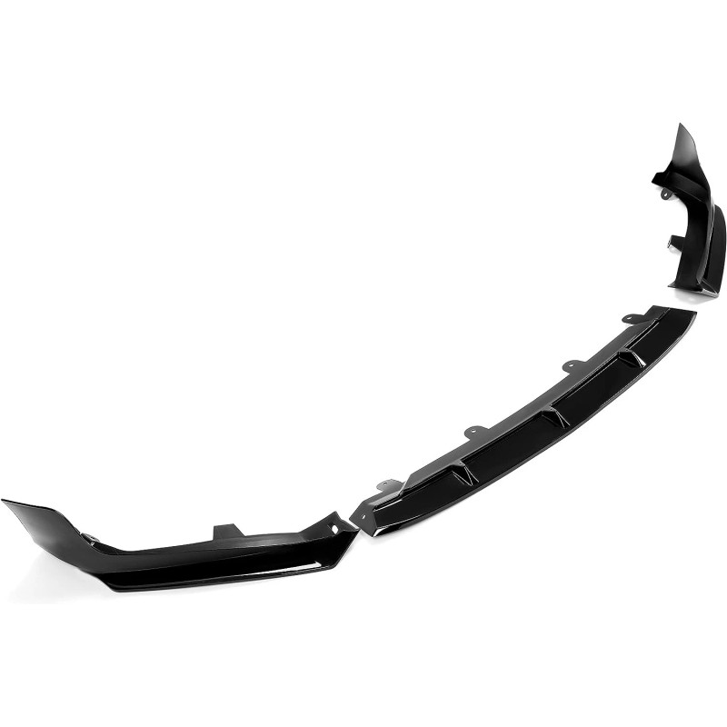 Front Bumper Lip Splitter Kit Painted Gloss Black For 2018-2020
