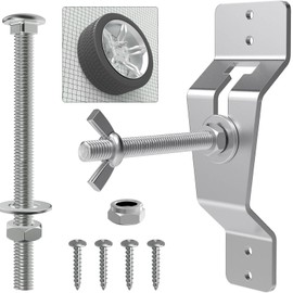 Arilaca Trailer Spare Tire Mount for Utility Trailer Accessories, Silver Steel Wall Mount, Max Load 150 lbs