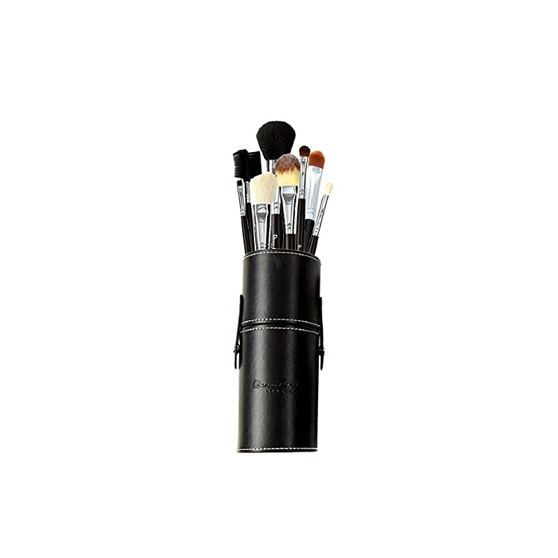 8 Piece Makeup Brush Set With Leather Case PLUS BONUS
