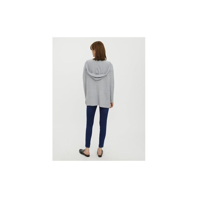 VERO MODA Female cardigan open hood, Light Grey Mel., s