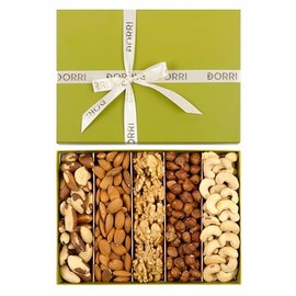 Dorri - Assorted Natural Nuts 400g - Nuts Gift Set - Assorted Nut Gift Set - Natural Nuts - Mixed Nut Selection Luxury Gift Box - Almonds, Cashews, Hazelnuts, Pecans, Walnuts