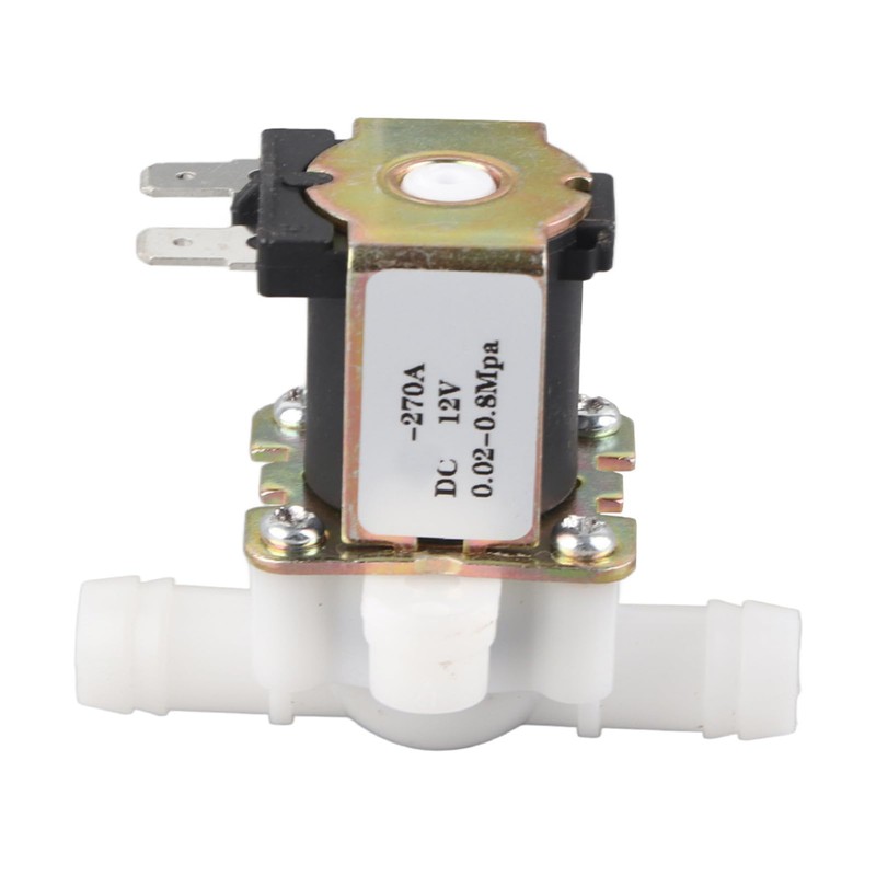 DC12V OD12mm Plastic Electromagnetic Valve Normally Closed Water Inlet Switch