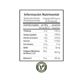 Colágeno de Membrana de Huevo IVX-HEM™ con Vitamina C | Soporte Articular, Elasticidad y Movilidad | 90 Cápsulas | VIDALIA by THE MIX SUPERFOODS
