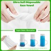 Disposable Face Towels 100 Count, Biodegradable Facial Towels for Sensitive