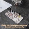 FS NANO Natural Marble Vanity Tray- Marble Tray for Bathroom