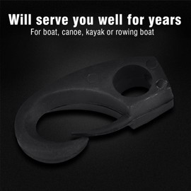 6 Pcs Nylon Lashing Shock Hook For Boat Canoe Kayak Boating Accessories Black, Sailing Plastic Hooks, Kayak Car Bumper Clips