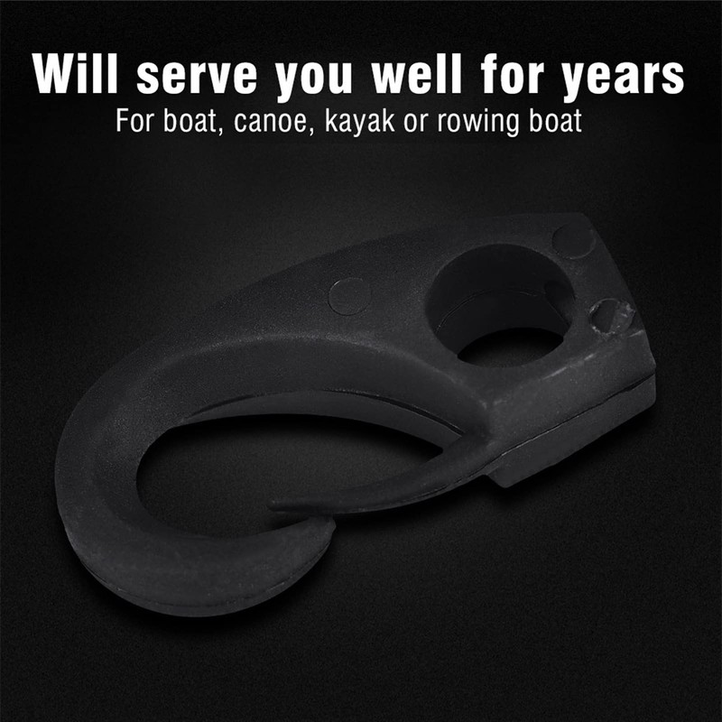 6 Pcs Nylon Lashing Shock Hook For Boat Canoe Kayak