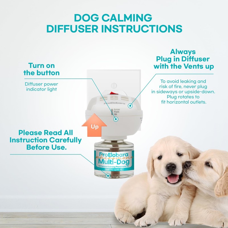 ProElobara Dog Calming Pheromone Diffuser: Dog Calming Pheromones Plug Diffuser