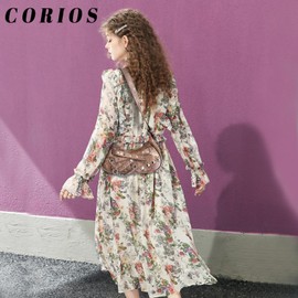 CORIOS Women's Handbag PU Leather Waterproof Shoulder Bag Medium Capacity Carry Bag Handbag Fashion Clutch Bag Elegant Handbag Tote Bag for Work Shopping Travel, coffee, 未古风格