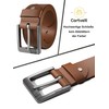 Cartvelli Premium Leather Belt Men's Brown Cognac Made in Germany