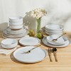 AmorArc 16 Pieces Ceramic Dinnerware Sets for 4, Handpainted Plates
