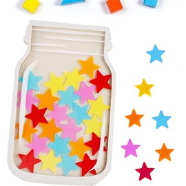 SWENAT Magnetic Reward Jar, Magnetic Star Reward Jar Classroom, Behavior Management Classroom Tools, Reward Jar System for Classroom Home, Magnetic Reward Jar for Classroom Board
