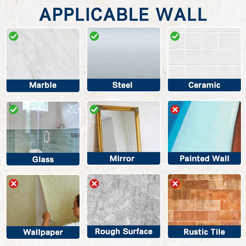 Volufia Shower Dispenser 3 Chamber No Drill, Shampoo Dispenser for